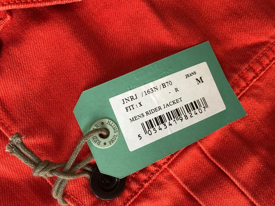 ポールスミス RED EAR バイカージャケット - レッドデニム - サイズ M - この希少なエッジを手に入れよう!