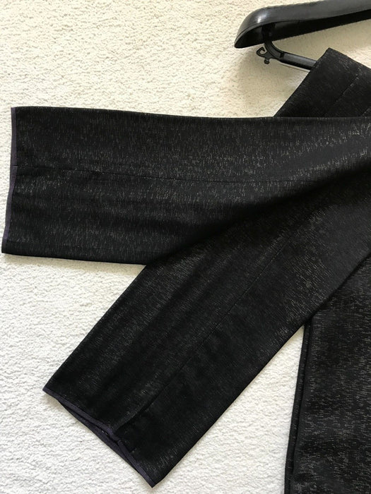 Paul Smith Men's Tapered Trousers - Size 30 - Silver Flecked Black with Gold Zips - Embrace This Luxury!