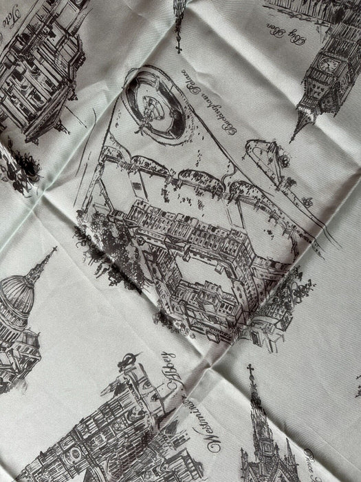 Paul Smith Silk Scarf - "LONDON" Graphic - 90cm x 90cm - Showcase Your City Style!