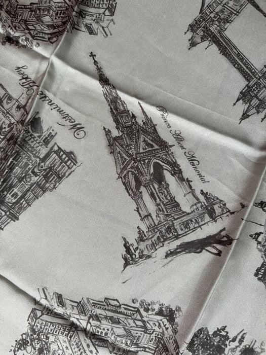 Paul Smith Silk Scarf - "LONDON" Graphic - 90cm x 90cm - Showcase Your City Style!
