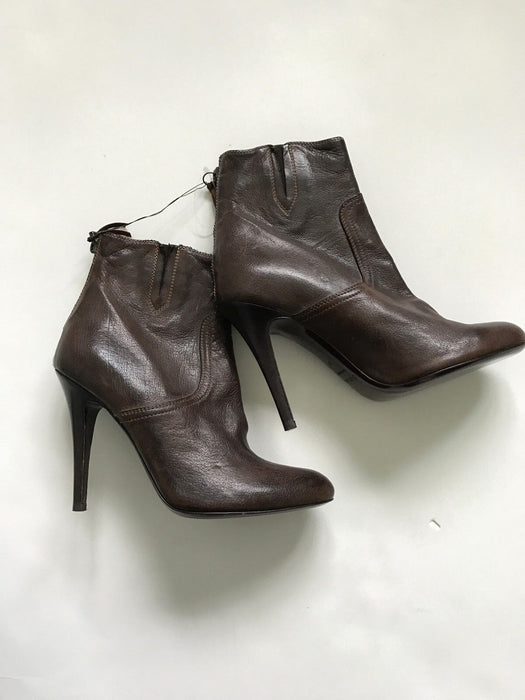Paul Smith Women Stiletto Brown Leather Boots UK 6 EU 39 - Step Into Style!