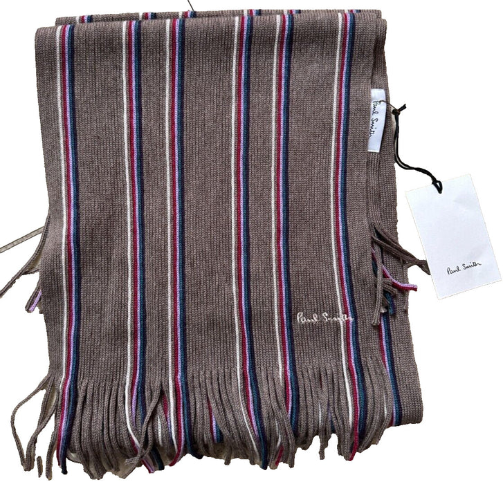 Paul Smith Mainline Collection Striped Scarf - 100% Wool - Wrap Yourself in Timeless Style!