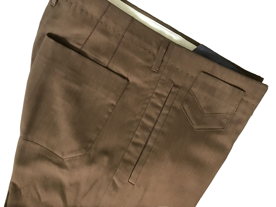 PAUL SMITH Men Trousers | Size  30W |  Caramel  Brown |  Button hem fastening | Mainline