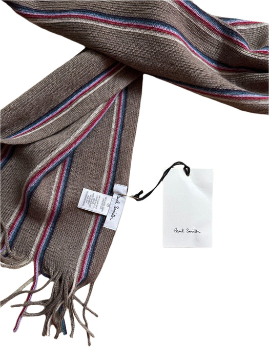 Paul Smith Mainline Collection Striped Scarf - 100% Wool - Wrap Yourself in Timeless Style!
