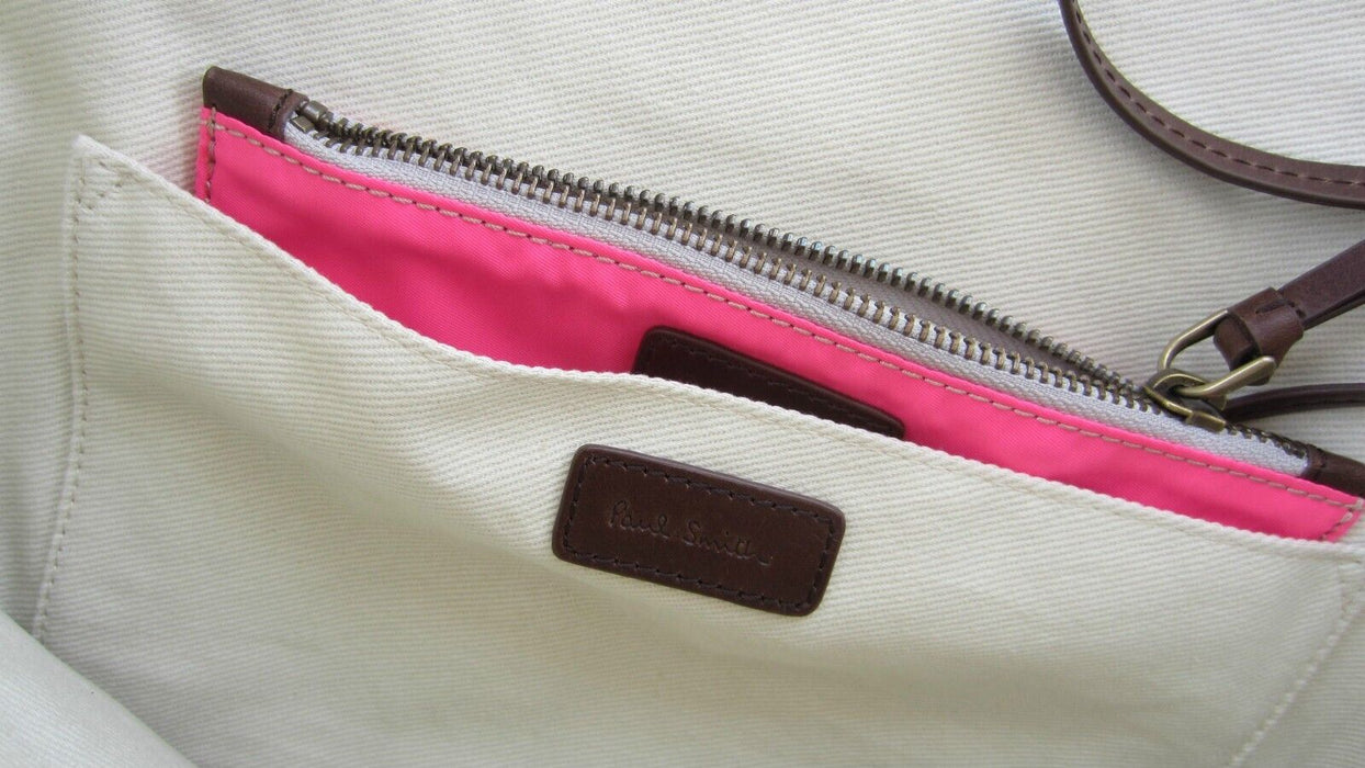 Paul Smith Nylon Tote Holdal with Pink Key Attachment & Removable Pouch