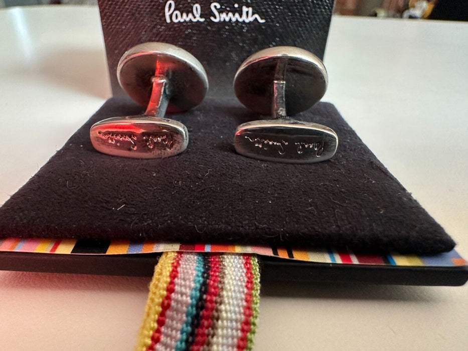 Paul Smith Round Ceramic Art Deco Cufflinks
