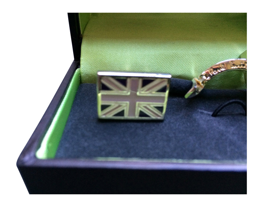 Paul Smith Cufflinks Sterling Silver Union Jack Rectangle Cufflinks
