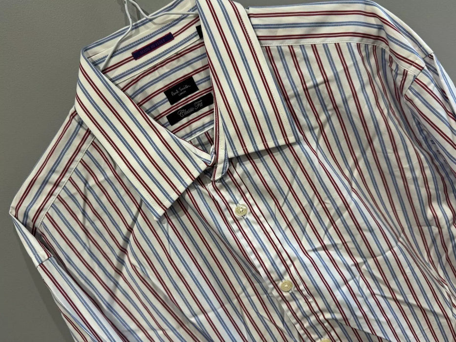 Paul Smith Stripe Dress Shirt Classic Fit | Size 17/43 | London Collection 👔