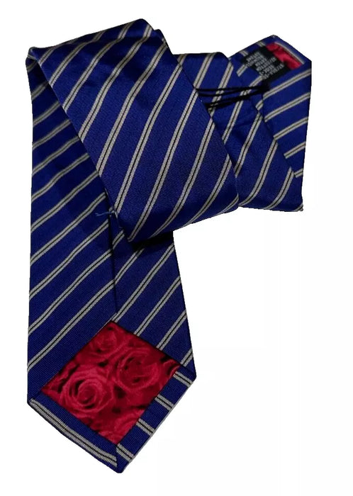Paul Smith Blue and White Striped Tie - 6cm Blade - Italian Style Essential!